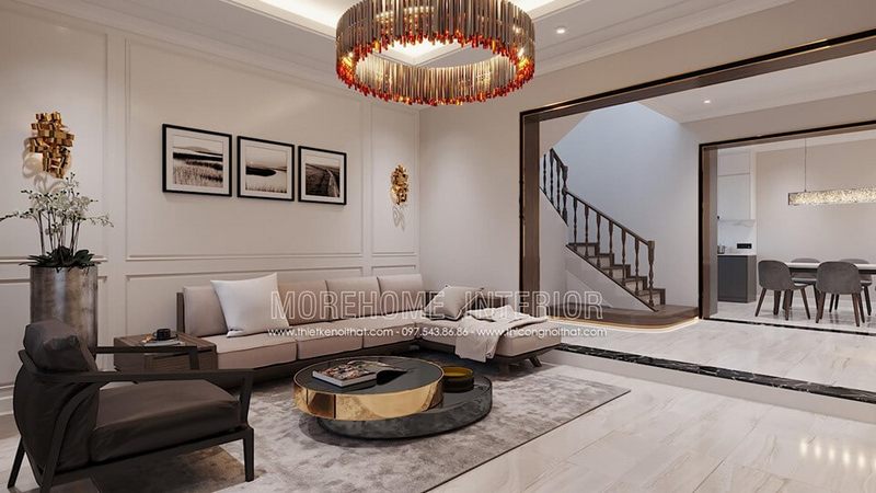 Lựa chọn đá cao cấp ốp tường và ốp sàn giúp tăng thêm sự quí phái hơn cho ngôi nhà