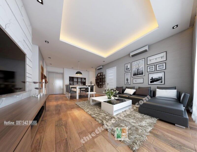 Trang trí nội thất phòng khách chung cư đẹp và ấn tượng hơn với những bộ sofa góc đẹp