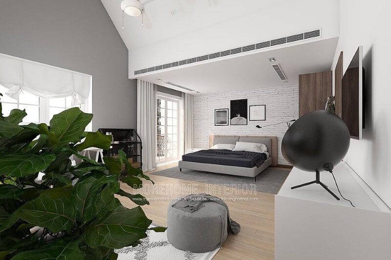 Trang trí nội thất phòng ngủ hiện đại tinh tế cho nhà biệt thự tại Hà Nội