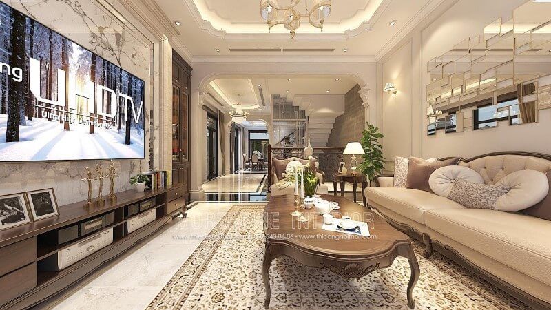 Mẫu bàn trà gỗ óc chó tân cổ điển được khách hàng lựa chọn nhiều nhất tại Hà Nội.